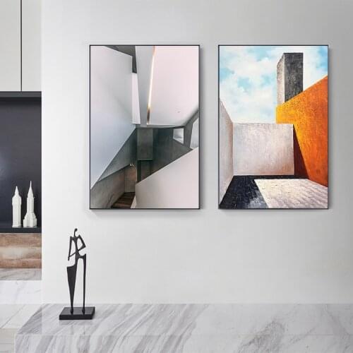 Abstract Still Life Modern Building Canvas Painting Poster and Print Wall Art Pictures Gallery for Living Room Home Decoration