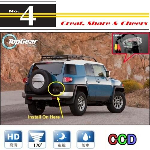 Car Camera High Quality Rear View Back Up Waterproof Camera For TOYOTA FJ Cruiser For PAL or NTSC To Tuning CCD + RCA Connector