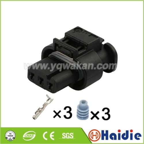 Free shipping 2set VW 3pin electrical automotive plug auto cable waterproof connetor 3C0973203
