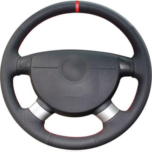 Black Artificial Leather Steering Wheel Cover for Chevrolet Lova 2006-2010 Chevrolet Aveo Buick Excelle Daewoo Gentra 2013-2015
