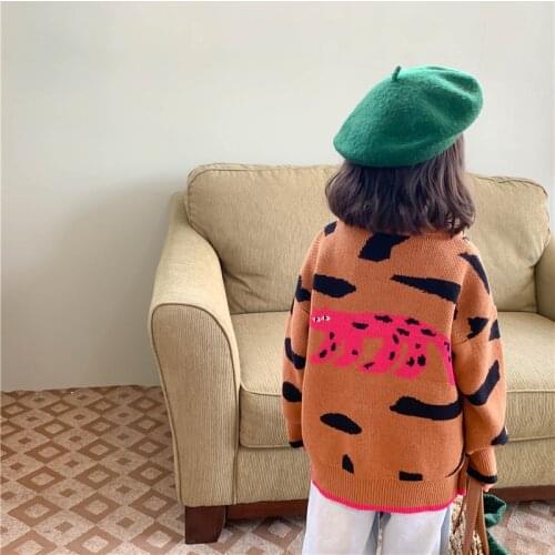 21 Kids jacket knitted animal pattern sweet fashion vintage style childrens clothing