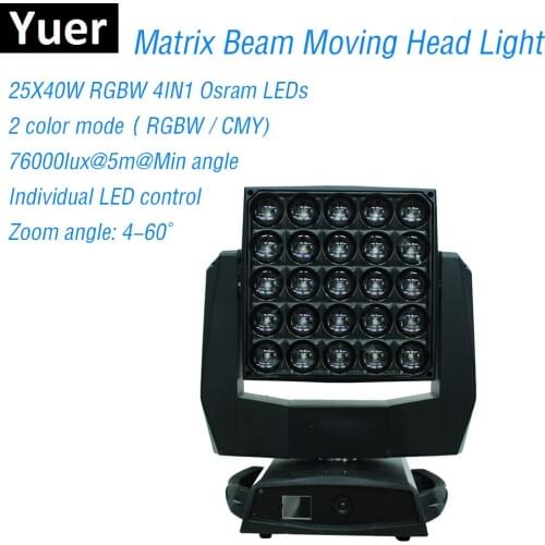 Dj Equipment 25X40W Disco Lamp RGBW 4IN1 LED Matrix Beam Moving Head Light DMX Controller For Wedding Stage Decoration Christmas
