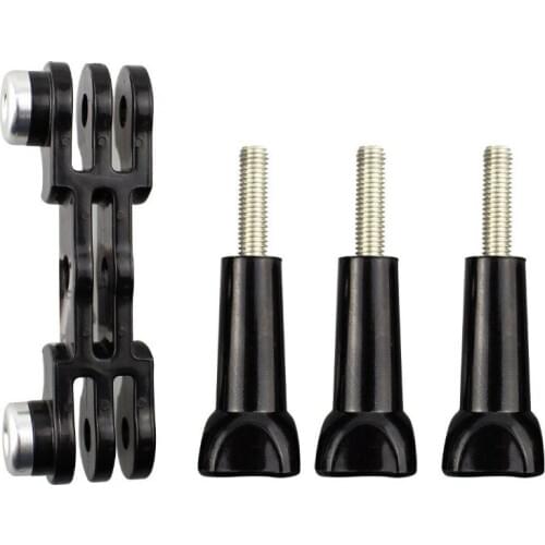 Dual Mount Bracket, Double Head Backward Video Support with Thumb Screw fr Gopro