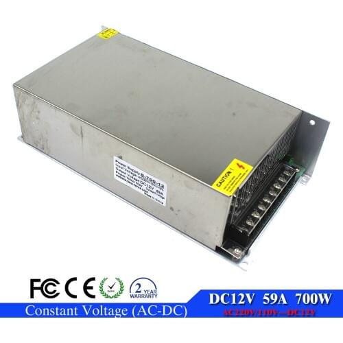 DC Power Supply 12V 58.3A 700w Led Driver Transformer 110V 220V AC to 12v dc Power Adapter for strip lamp Lighting CNC CCTV