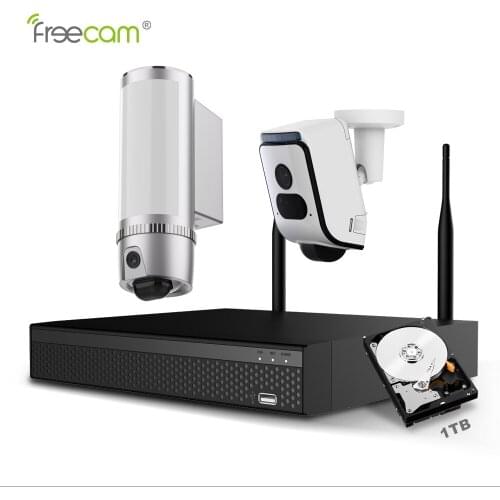Smart home M440C 1080P 2.0MP Surveillance IP Security wifi 2 way audio siren floodlight cctv camera kits