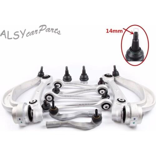YIMIAOMO OEM 12Pcs Aluminium Front Suspension Control Arm Ball Joint Kit For Audi A4 B8 A5 S5 Q5 8K0 407 693 S 8K0 407 510 N M14