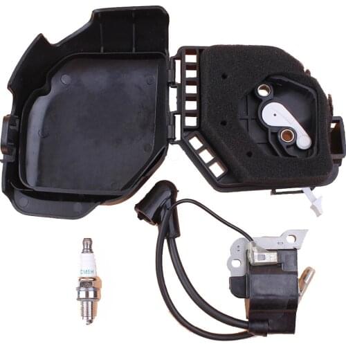 Air Filter Cover Assembly & Magneto Ignition Coil Spark Plug Set Fit HONDA GX25 GX25T GX25N GX25NT HHT25S 25cc Engine Trimmer
