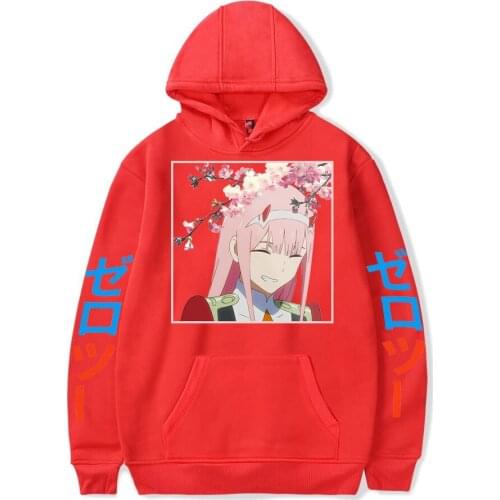 DARLING In The FRANXX Cute Anime Hoodies Men/Women ZERO TWO Sweatshirts Women Kpop Hoodie Girls Harajuku Autumn Winter Pullovers
