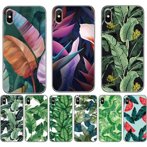 Case Soft silicone Green banana leaves Back Cover For Tecno Spark 6 GO 5 6 Air 4 lite Camon 16 15 12 pro pouvoir 4 Phone Cases