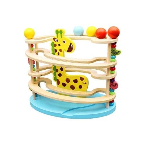 Model Building Kits Models Building Toy educational wooden toys giraffe ball tower model kits speelgoed baby toys montessori new