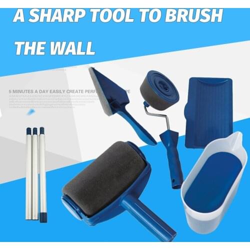 8 Pcs Set Paint Roller Multifunctional Household Use Wall Decorative Paint Roller Brush Tool Painting Brushes Runner Pro Tools