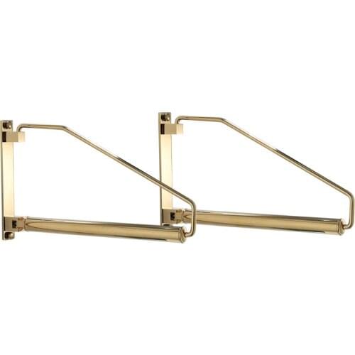 Wall Clothing Hanger Holder Folding Clothes Drying Rack Brass Gold Clothing Hanger Organizer Rack NJ70515