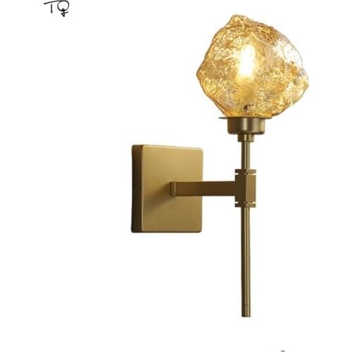 New Designer Creative Ice Block Wall Lamp for Living Room Luxury Modern E14 Led Indoor Lighting Decor Bedroom Bedside Bathroom