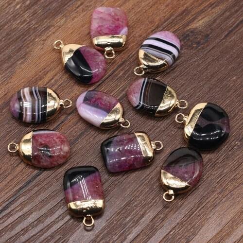 Natural Agates Pendants Irregular Shape Stone DIY for Necklace or Jewelry Making 15-25mm