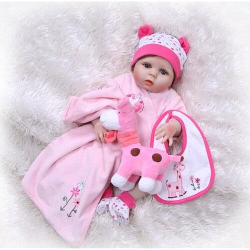 55cm Realistic Full Silicone Vinyl Reborn Baby Doll Toy for Girl Boys Newborn Dolls for Children Birthday Gifts Baby Doll