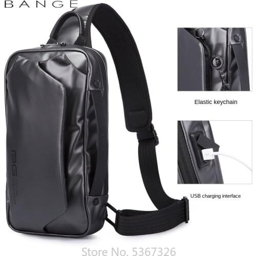 Xiaomi Luxury Fashion Chest Bag Mens Shoulder Messenger Bag USB Charging Casual Travel Sport Packs Crossbody Bags