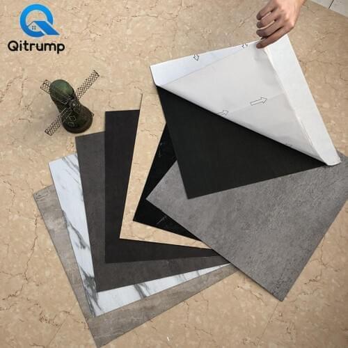Self Adhesive PVC Marble Tile Stickers Waterproof Wallpaper Art Floor Stickers Kitchen Decorative Film DIY Ground Contact Paper