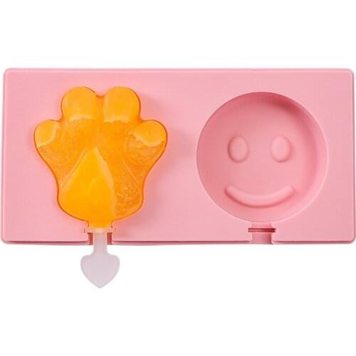 Silicone Ice Cream Mold with Lid Animals Shape Jelly DIY Mold Dessert Ice Cream Mold with Reusable Popsicle Stick kitchen tools