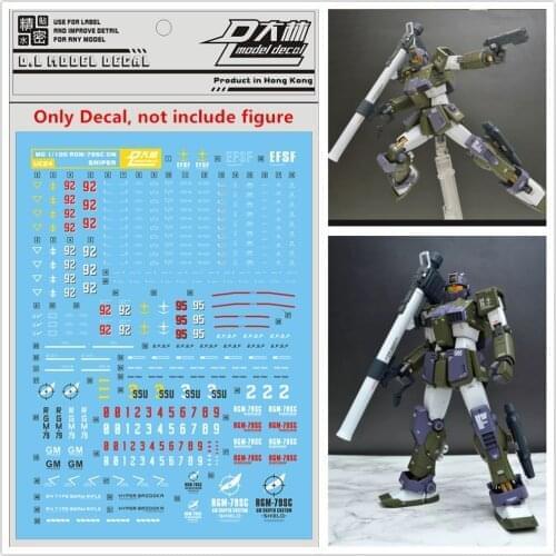 D.L high quality Decal water paste For Bandai MG 1/100 RGM-79SC GM Sniper Gundam DL104