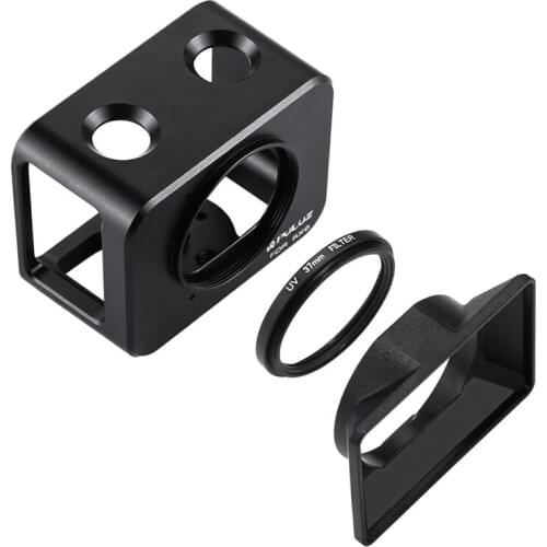 1 set Metal protective Housing Shell case & UV Filter & Hood sun shade Anti-Glare for GoPro hero 6 5 Sports Camera Accessories