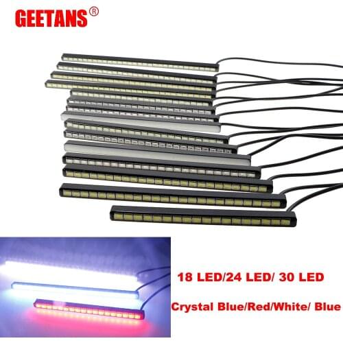 2PCS Daytime Running Light Fog Light Car DRL18/24/30LED Daylight Led Strip Day Light Aluminum Housing Car Styling Auto Headlight