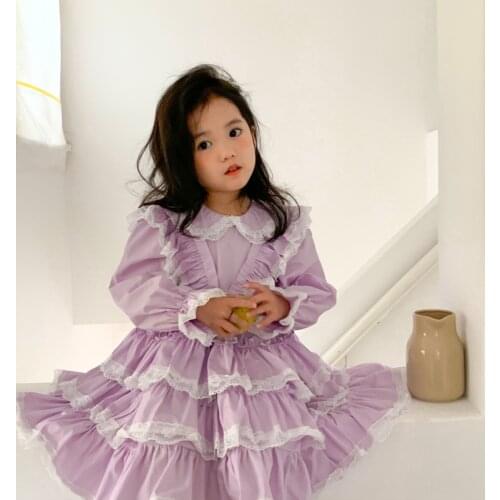 Vintage Baby Girl Big Sister Little Sister Matching Clothes Child Girls Cotton Linen Floral One Piece Newborn Long Sleeve Romper