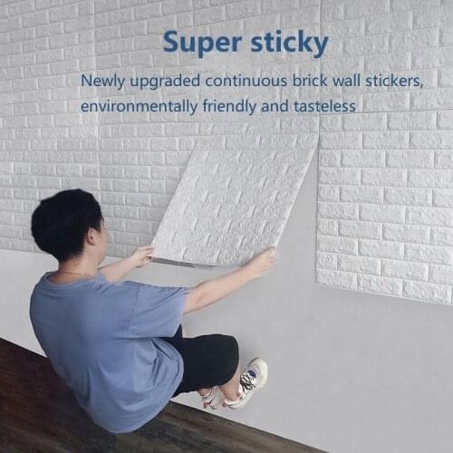 3D Wall Sticker Imitation Brick Bedroom Decoration Waterproof Self-adhesive Wallpaper For Living Room Kitchen TV Backdrop