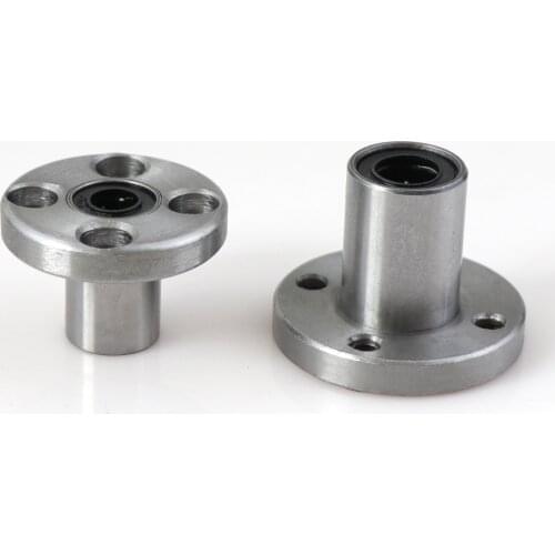 4PCS LMF6UU/LMF8UU/LMF10UU/LMF12UU/LMF13UU/LMF16UU Round Flange Coupling Linear Motion Bearing optical axis guide rod with seat
