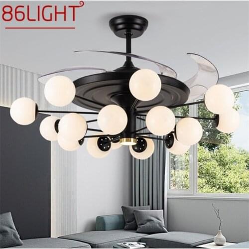 86LIGHT Modern Ceiling Fan Lights Big 52 Inch Lamps Remote Control Without Blade For Home Dining Room