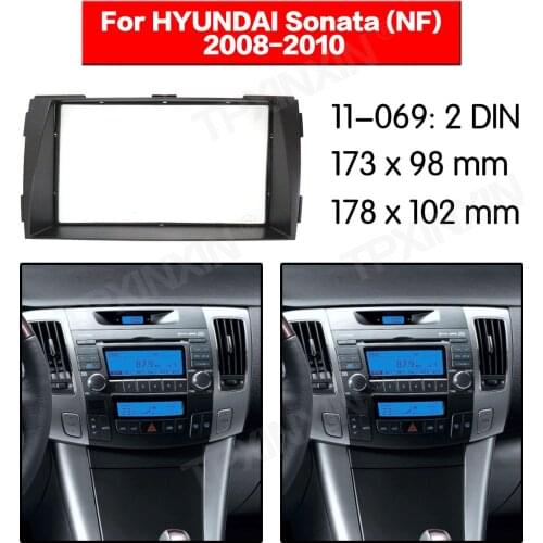 Car Audio Car Fascia Dash Kit Panel Frame For HYUNDAI Sonata (NF) 2008-2010 Car GPS Panel Dash Kit Installation Frame Trim Bezel