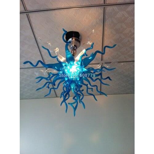Free Shipping Mini Style Pure Blue Murano Glass Hallway Chandelier