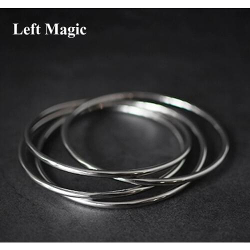 Deluxe 4.5" Linking Rings (Set of 4, Chrome) by J.C Magic Stage Magia Gimmick Props Mentalism Funny Magician Claasic Magie Toys