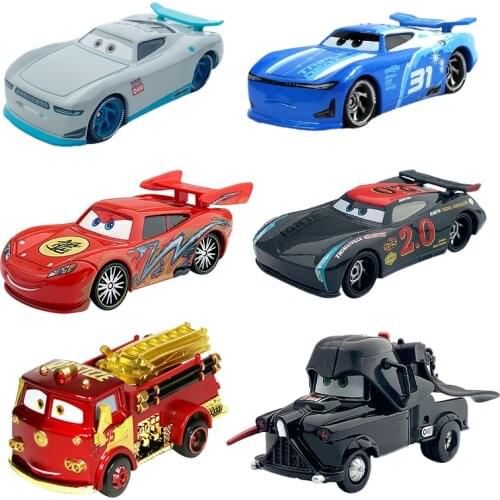 No.95 Lightning McQueen Series Disney Pixar Cars 2 3 Jackson Storm Ramirez 1:55 Metal Vehicle collect Toy Boy Kid Christmas Gift