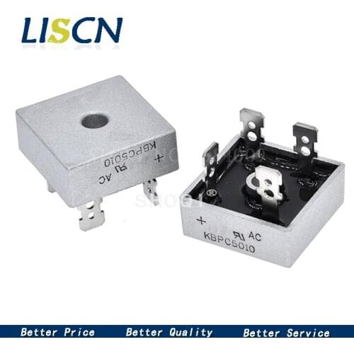 2PCS/LOT KBPC5010 50A 1000V Diode Bridge Rectifier kbpc5010 5010 power rectifier