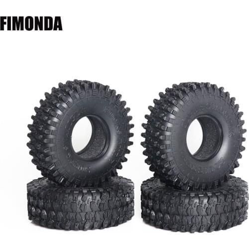 4pcs 1/10 RC Cars Rubber Tires 1.9inch 120*42mm Wheel Tyres for 1:10 Rock Crawler Axial SCX10 II 90046 RR10 WRAITH Traxxas TRX4
