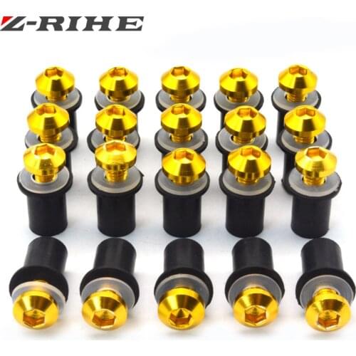 20X 5MM Universal Windscreen Bolts Screws Windshield Screw Kit for honda cbr 600 rr suzuki gn250 gn125 sv650 gsxr 750 dl650 bmw