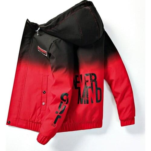 Fashion Mens Printing Jacket Spring Autumn High Street Hooded Jackets Outerwear Casual Coat Trendy Windbreaker Large Size M-4XL