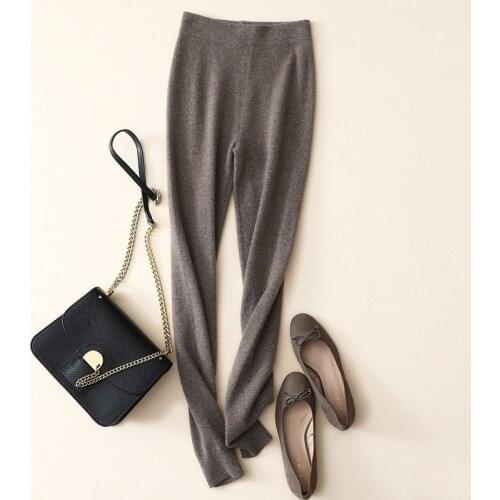 Winter thick warm womens leggings high quality 100% superior cashmere casual sweaterpants