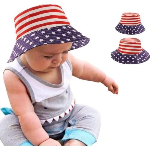 Parent-Kid Striped Stars Bucket Hat Panama Fishing Cap Cute Hat Homme Femme Bob Chapeau Outdoor Sun Fisherman Hat