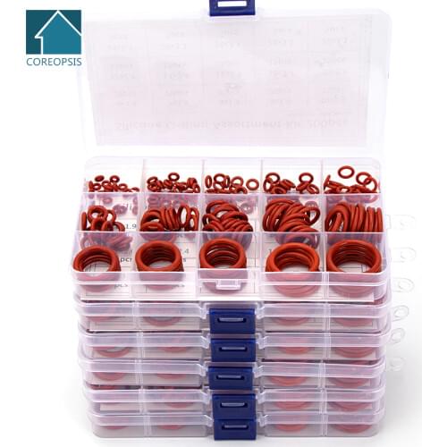 PCP Paintball VMQ Sealing Silicone O-rings CS 1mm 1.5mm 1.9mm 2.4mm 3.1mm OD 6mm-35mm Red Gasket Replacements 150-225pcs S10