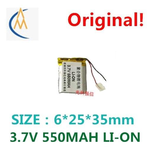 New sufficient capacity polymer li-ion battery 3.7 V 602535 550 mah MP4 walkie-talkie/equipment/mini