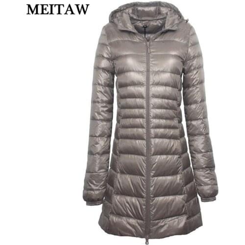 7XL Women Ultra Light Hooded Down Jacket 2020 Winter White Duck Long Down Coat Korean Slim Long Sleeve Outerwear Tops Plus Size