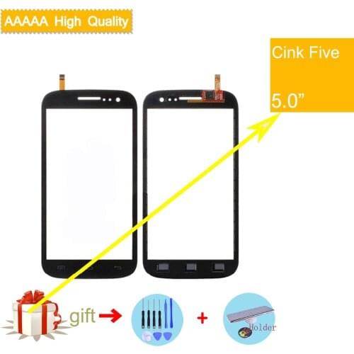 Touchscreen For Wiko Cink Five Touch Panel Touch Screen Digitizer glass Sensor For Wiko Cink Five Phone Touches Front Outer
