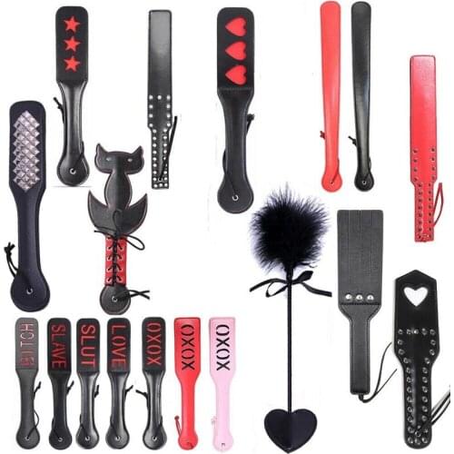 Adult Faux Leather Spanking Paddle Body Spank Hand Slapper Sex Bondage Fetish Game Toy