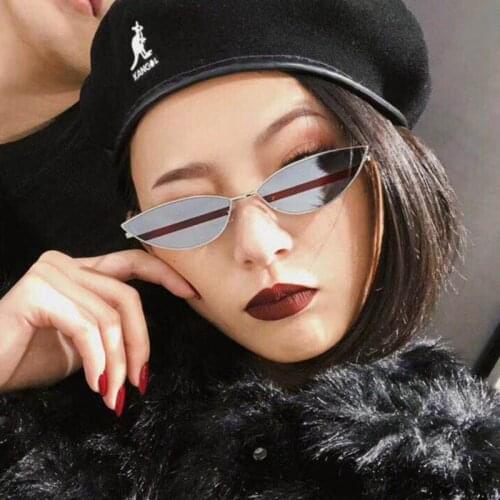 7 color New Retro metal Sexy Cateye Sunglasses Women Brand Designer Vintage Cat eye Sun glasses Fashion Female Glasses UV400
