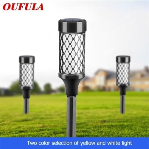 OUFULA Solar Lawn Lamp Outdoor Waterproof IP65 LED Fixture Home Decorative For Yard Garden Landscape