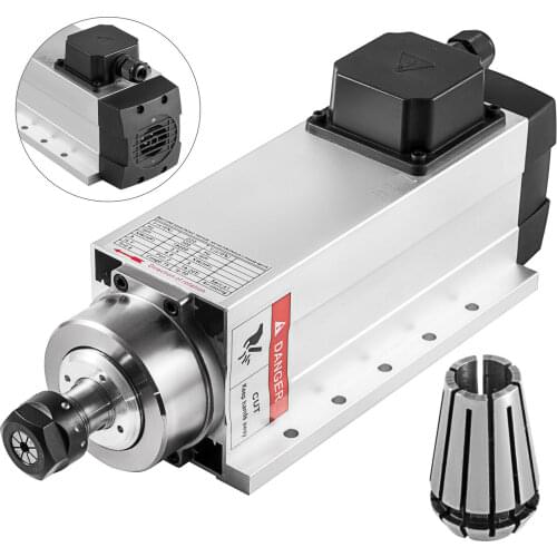 VEVOR 4KW 220V Air Cooled Spindle Motor w/ Aviation Plug ER20 ER25 Collet For CNC Engraving Milling Machine Frequency Converters