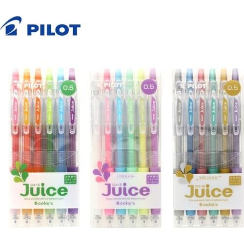 Pilot Juice Gel Pen - 0.5 mm - 6 Color Set - Metallic/Pastel/Basic Color Writing Supplies LJU-60EF