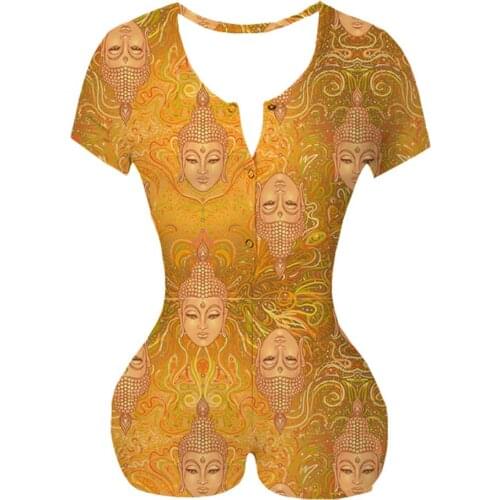 Custom Made Sexy Womens Summer Clothing Jumpsuit Bodysuit Trippy Royal Goddess Sublimation Printing Long Short Onesie