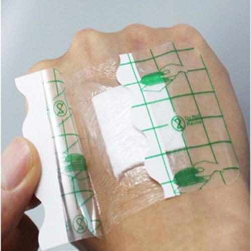 10Pcs 6x7cm 6x10cm Waterproof Medical Transparent Adhesive Tape Wound Dressing Fixation Tape